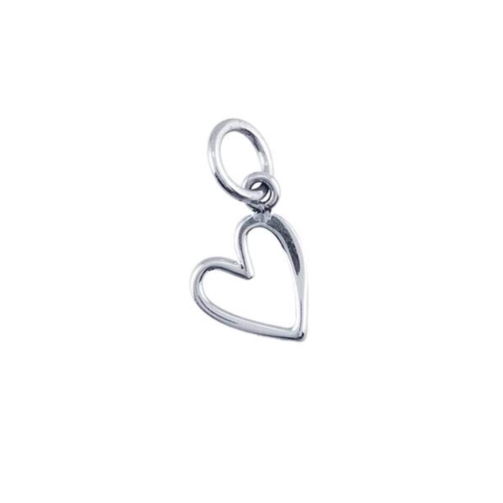 Sterling Silver Open Heart Charm
